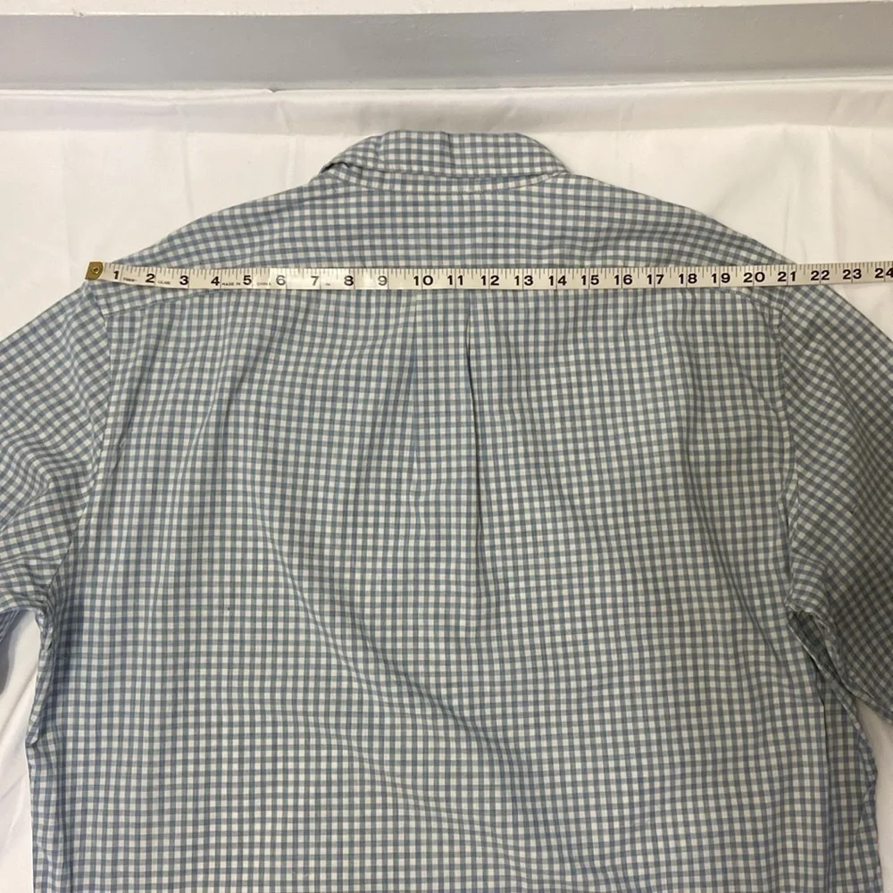 J.CREW,,SECRET WASH,LIGHT BLUE & WHITE,CHECKERED,BUTTON DOWN,MEN SHIRT.S…